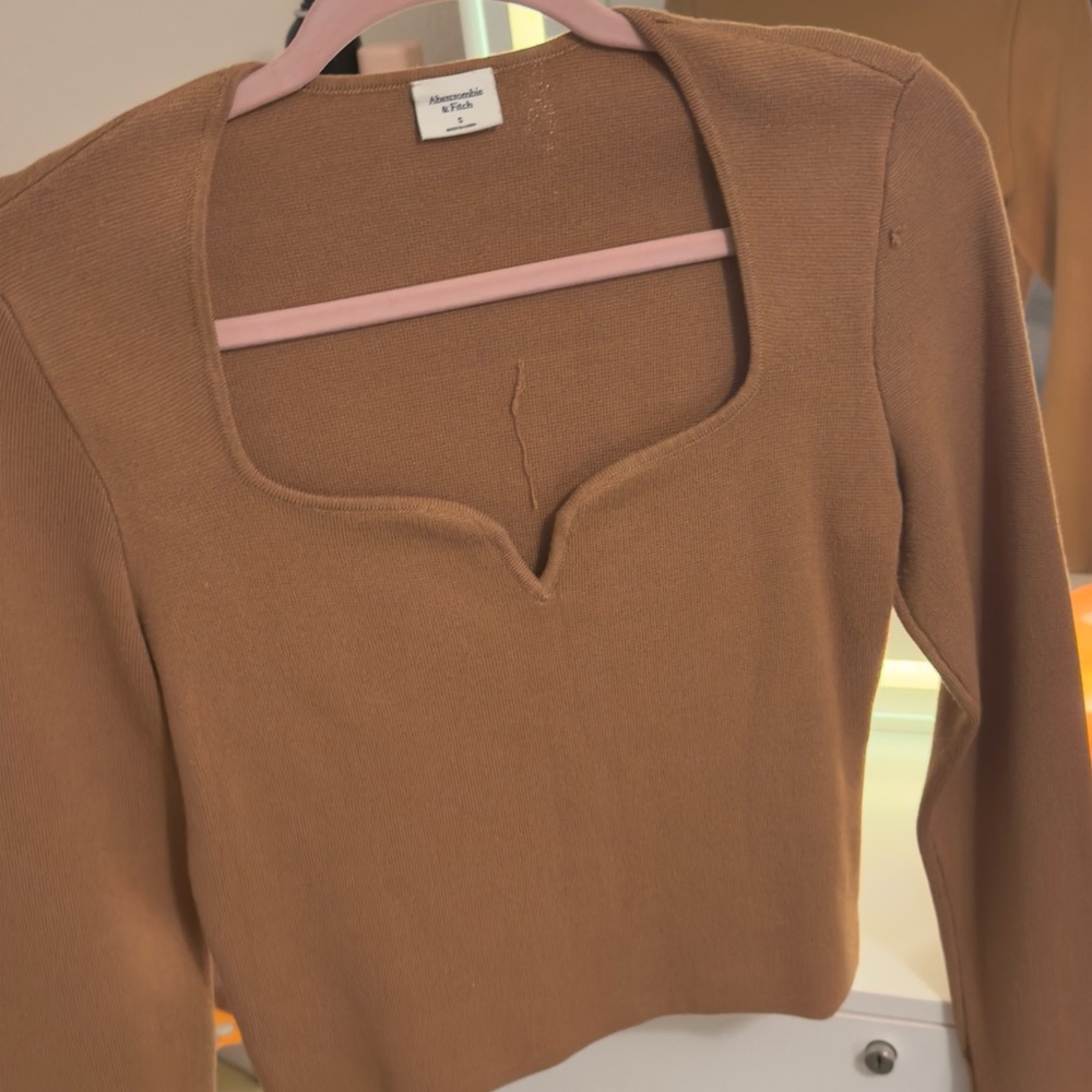 Abercrombie & Fitch Brown Knit Top